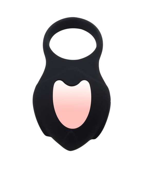 Darkblack Anillo Vibrador con Led Control Remoto USB Silicona