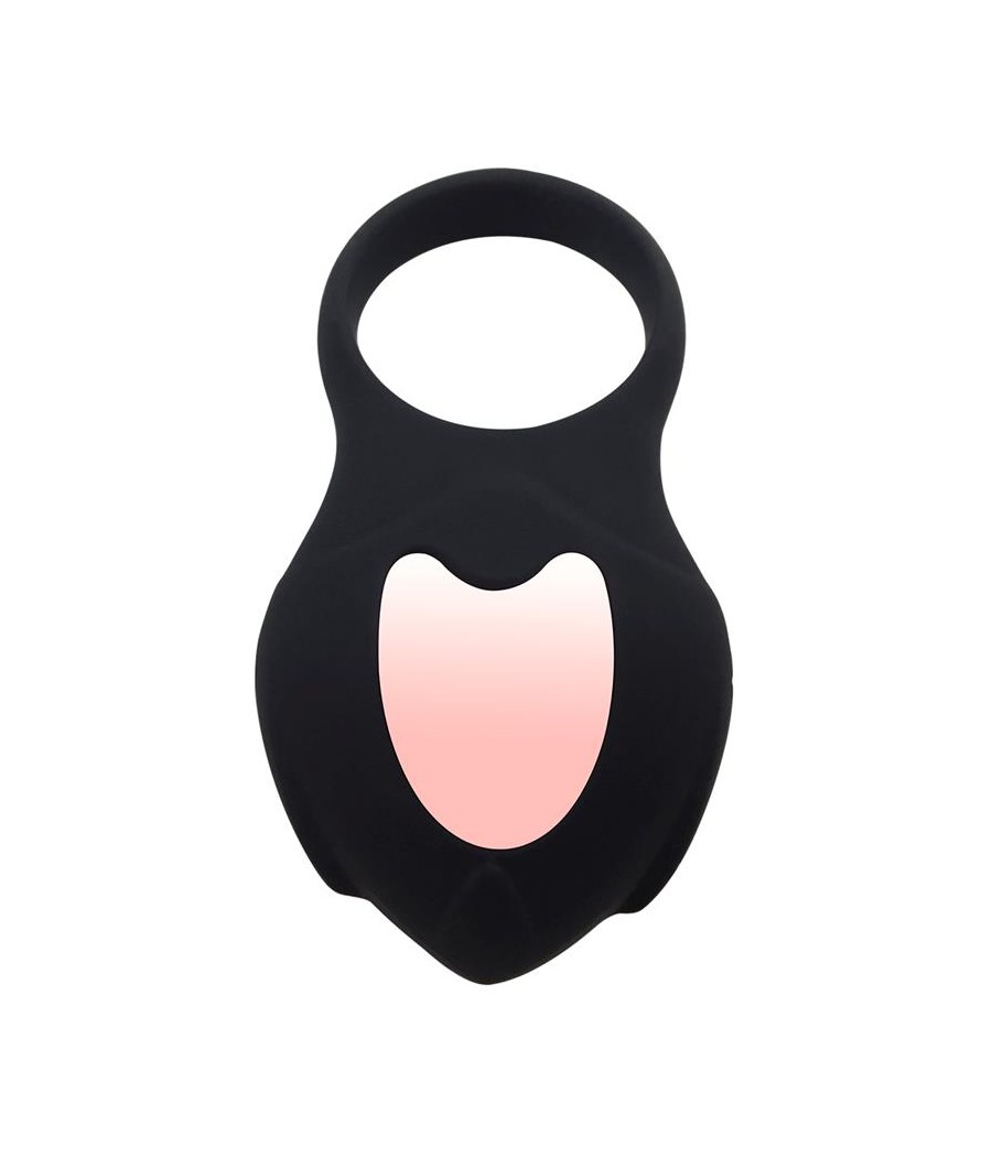 Darkblack Anillo Vibrador con Led Control Remoto USB Silicona