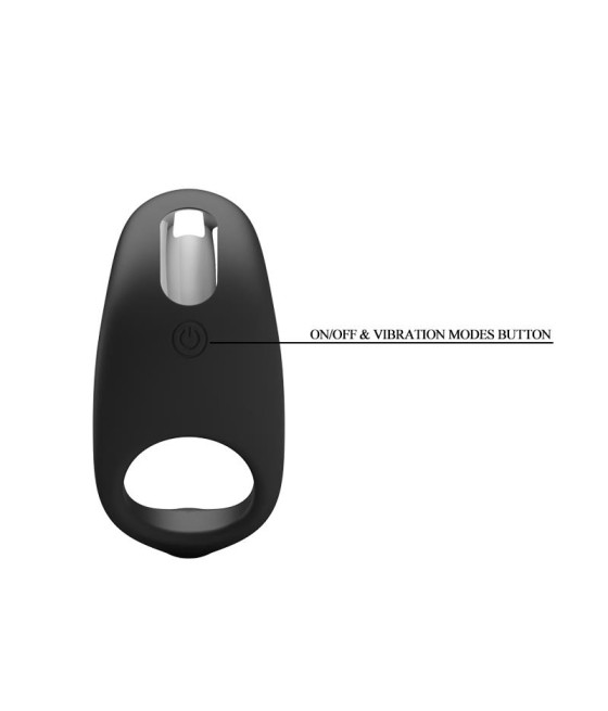 Anillo Vibrador Gemma USB Silicona Negro