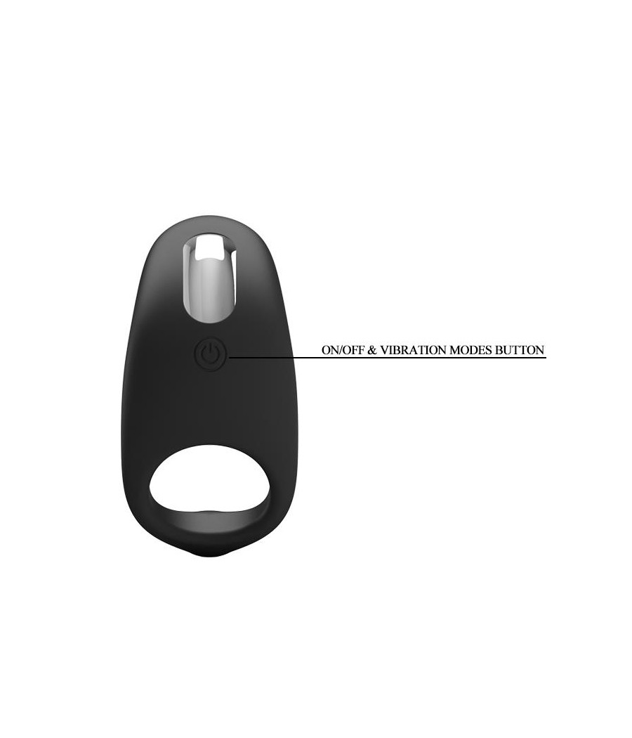 Anillo Vibrador Gemma USB Silicona Negro