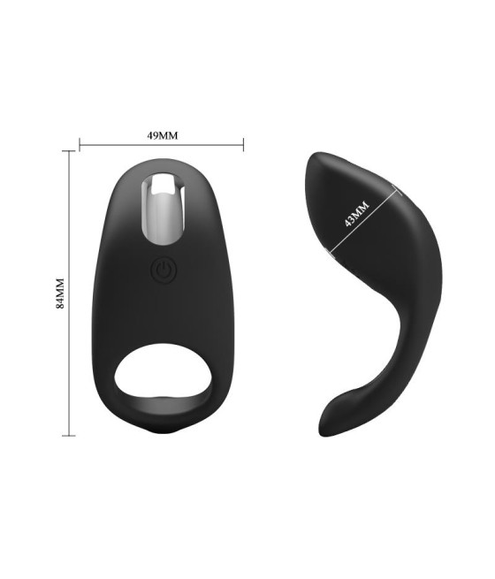 Anillo Vibrador Gemma USB Silicona Negro