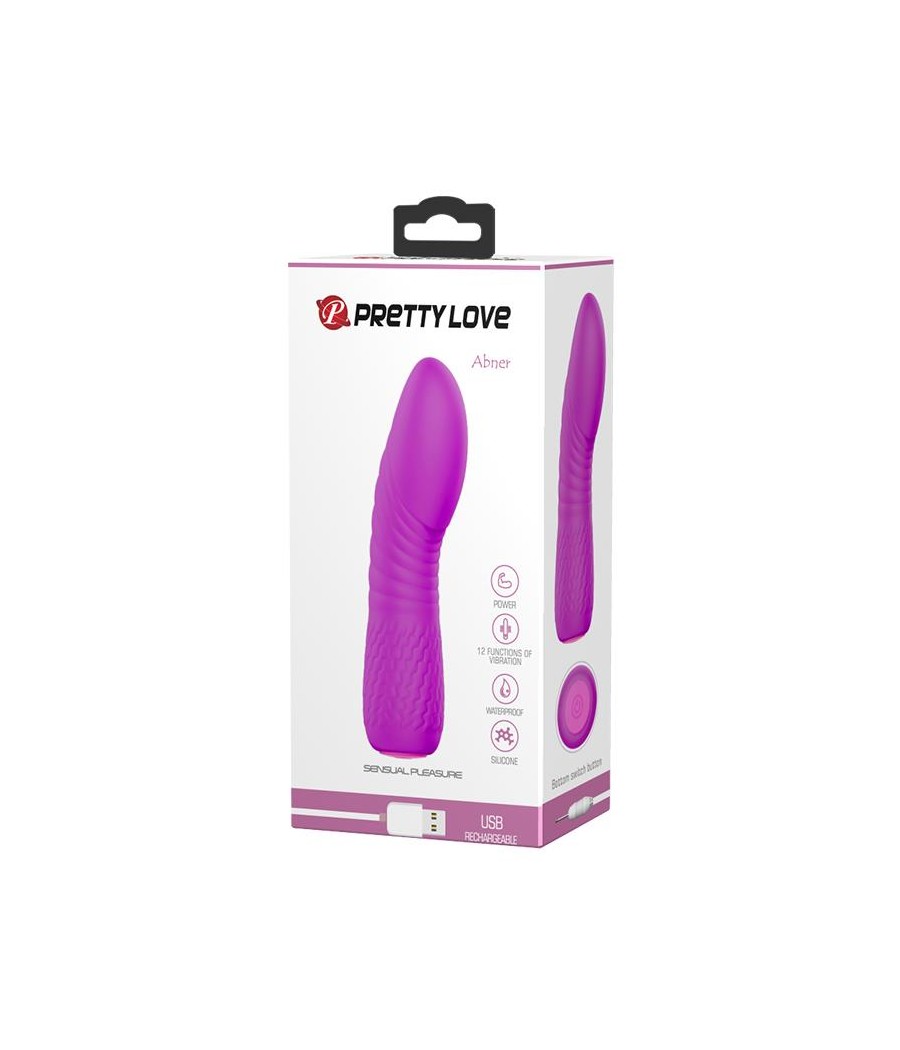 Vibrador Abner USB Silicona Purpura