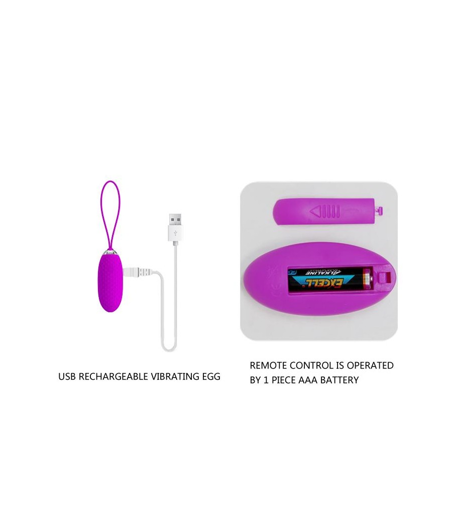 Huevo Vibrador Joanna USB Purpura