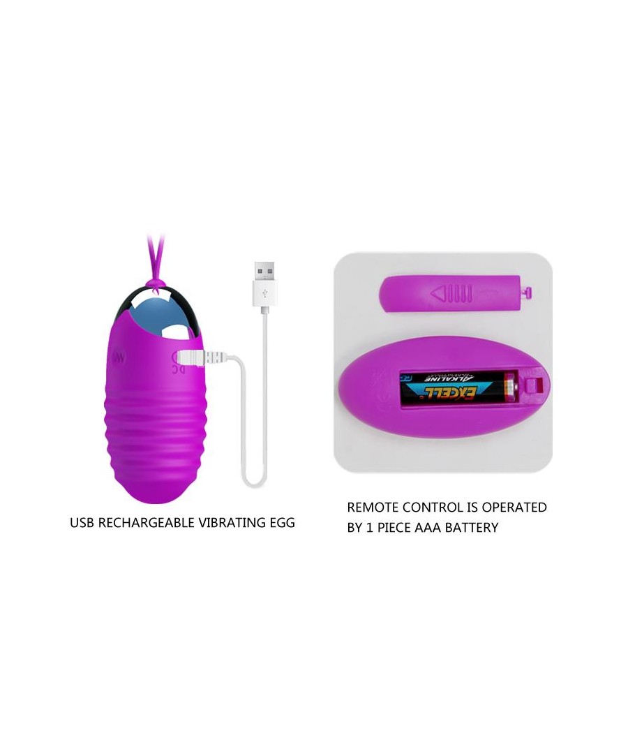 Huevo Vibrador Jessica USB Purpura