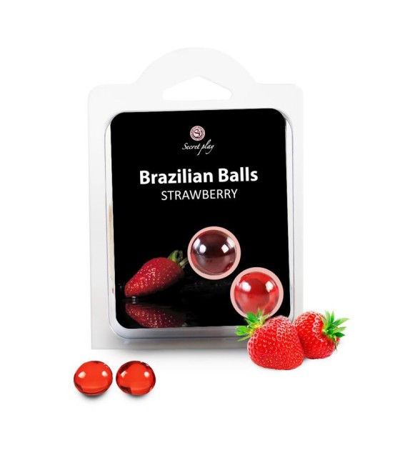 Secret Play Set 2 Brazilian Balls Aroma Fresa