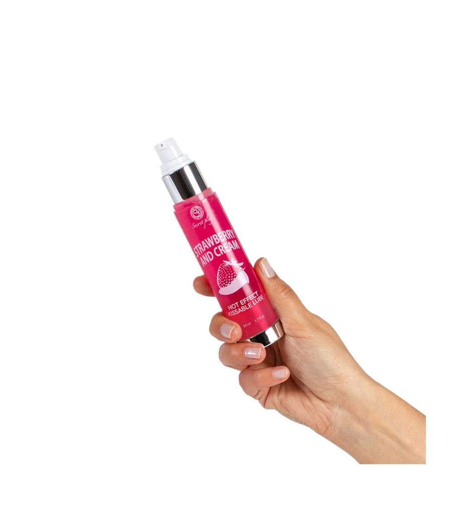 Secret Play Lubricante Efecto Calor Fresas con Nata 50 ml