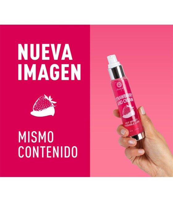 Secret Play Lubricante Efecto Calor Fresas con Nata 50 ml