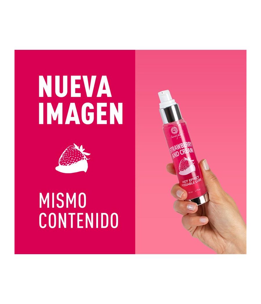 Secret Play Lubricante Efecto Calor Fresas con Nata 50 ml