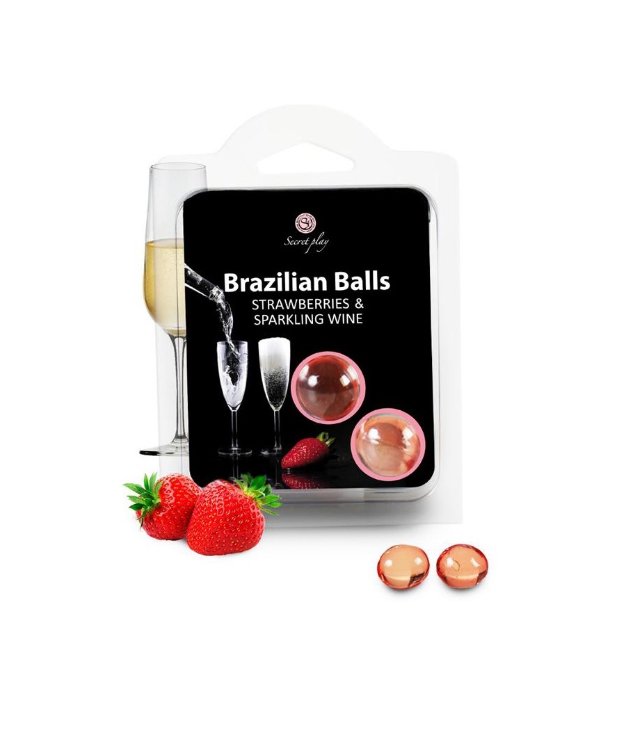 Secret Play Set 2 Brazilian Balls Aroma Fresas Cava