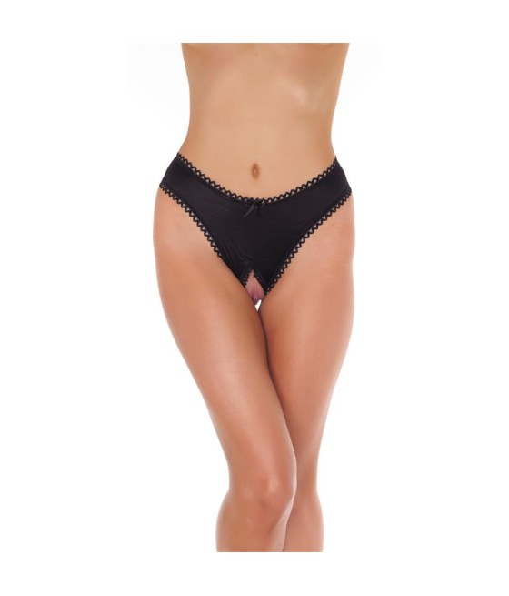 Rimba Amorable Tanga Abierto Color Negro Talla unica