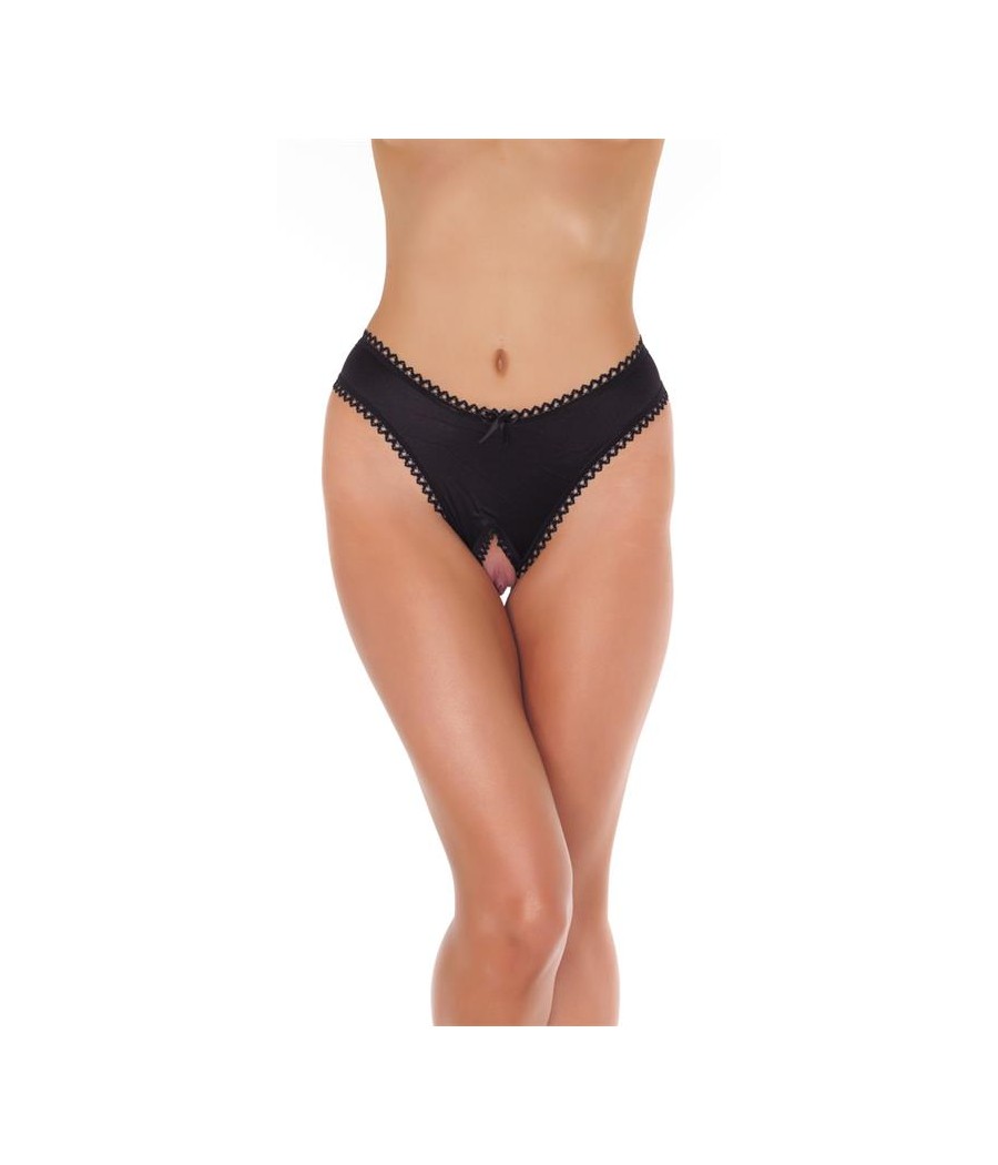 Rimba Amorable Tanga Abierto Color Negro Talla unica