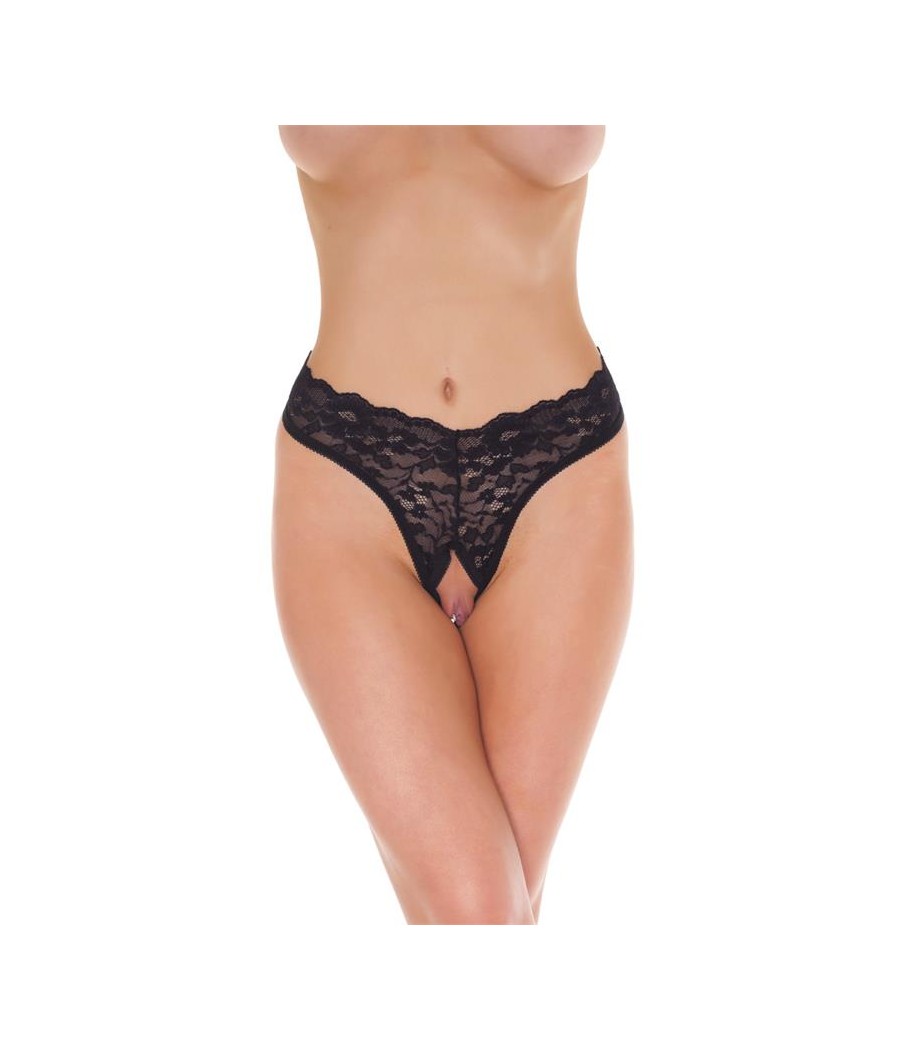 Rimba Amorable Tanga Abierto Color Negro Talla unica