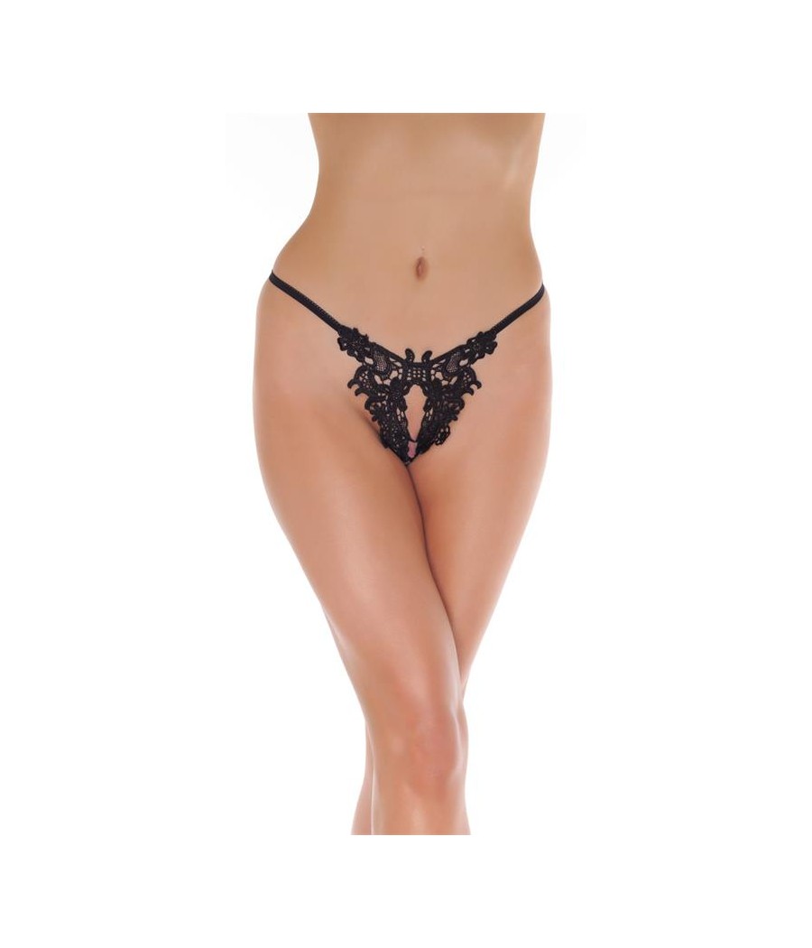 Rimba Amorable Tanga Abierto Color Negro Talla unica