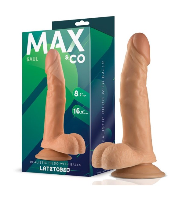 Saul Dildo Realista con Testiculos Natural 825 21 cm