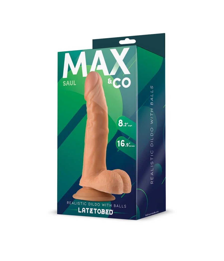 Saul Dildo Realista con Testiculos Natural 825 21 cm