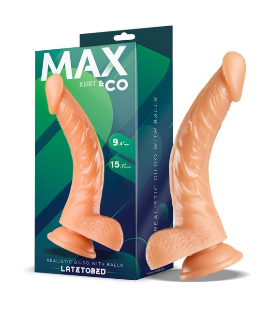 Kurt Dildo Realista con Testiculos Natural 94 24 cm