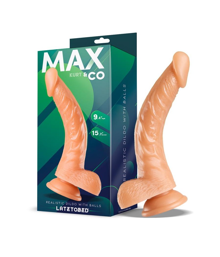 Kurt Dildo Realista con Testiculos Natural 94 24 cm