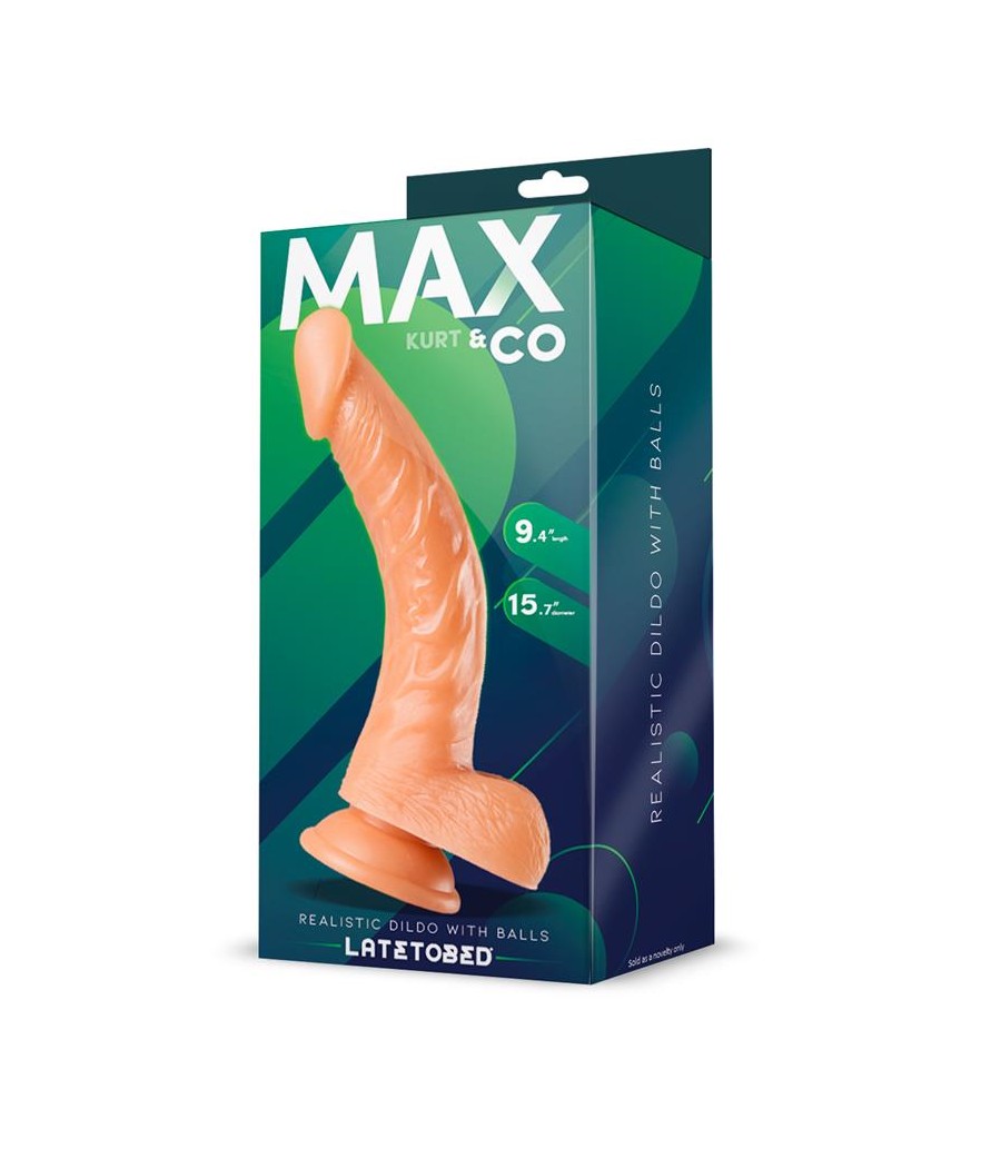 Kurt Dildo Realista con Testiculos Natural 94 24 cm