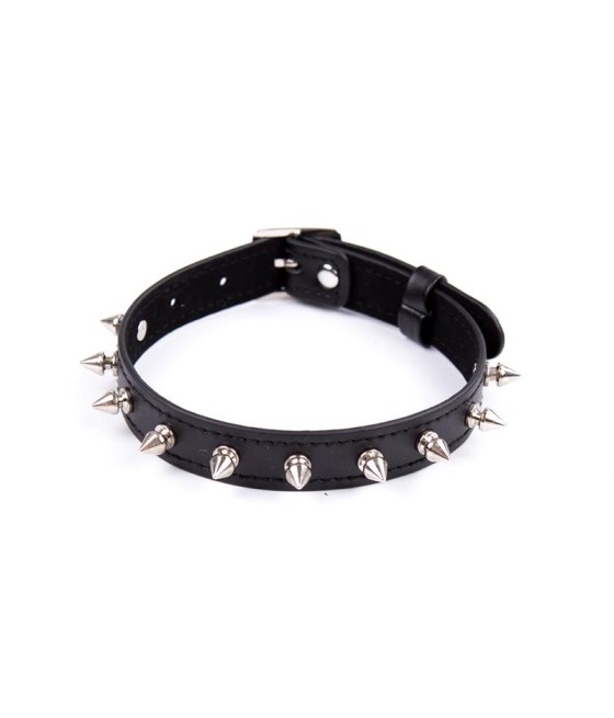 Collar con Pinchos Ajustable 43 cm Negro