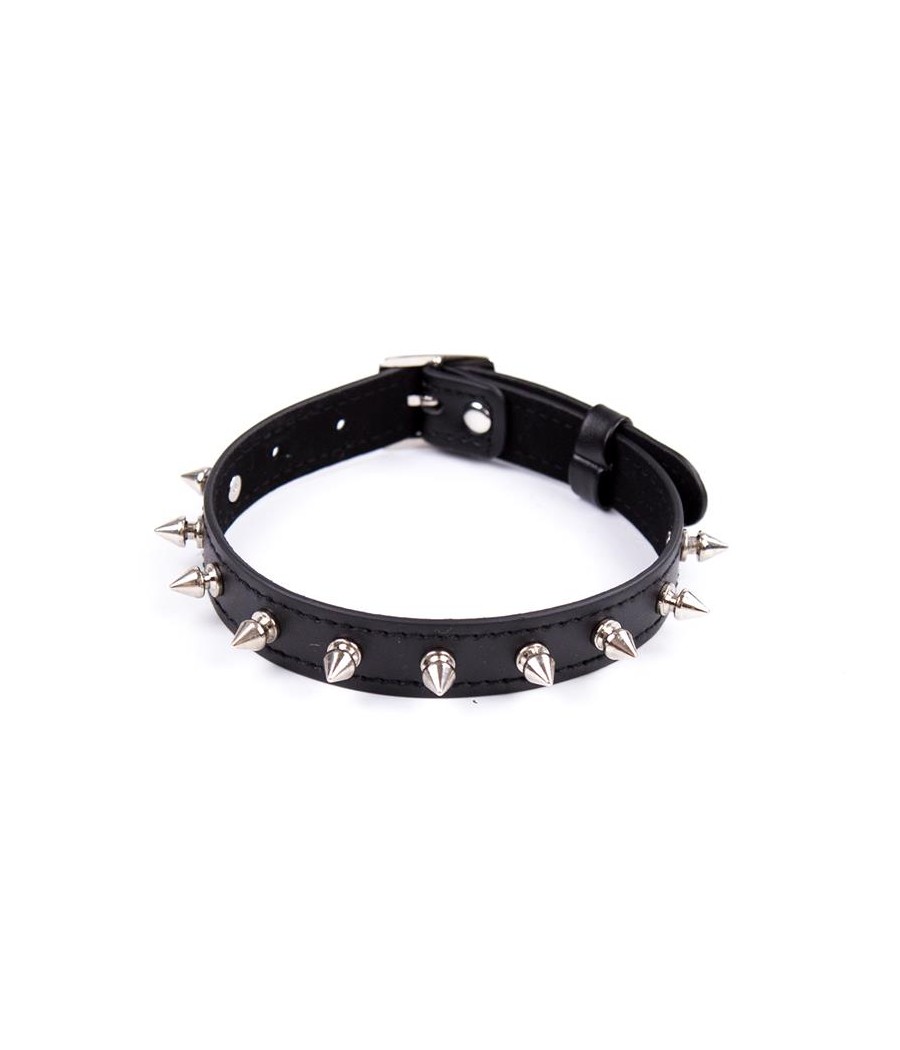 Collar con Pinchos Ajustable 43 cm Negro