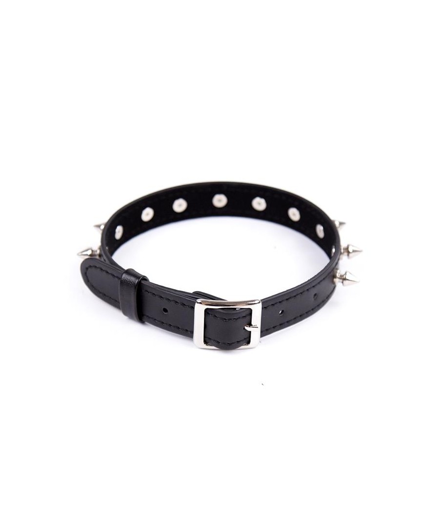 Collar con Pinchos Ajustable 43 cm Negro