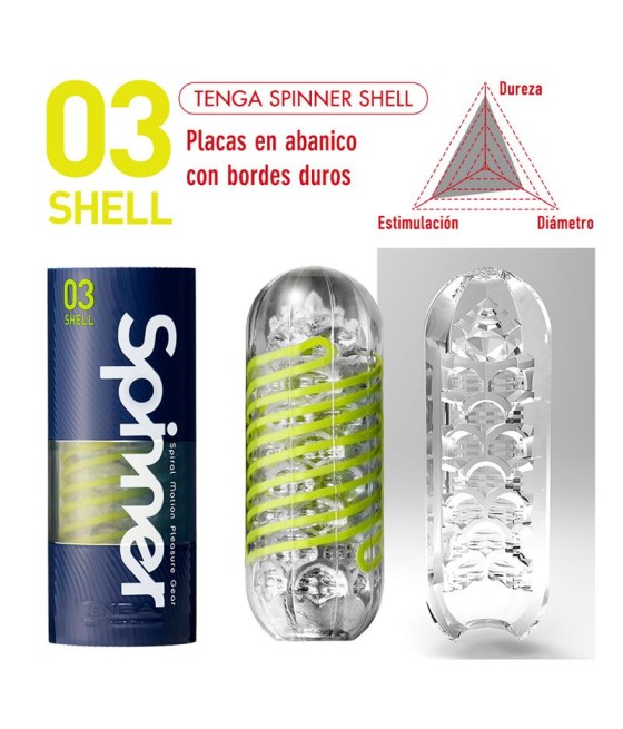 Masturbador Masculino Spinner 03 Shell