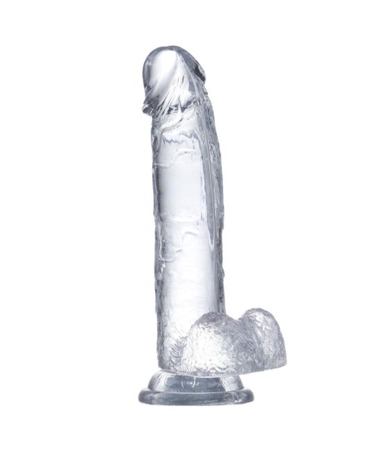 Dildo Realista con Testiculos Material Cristalino 18 cm