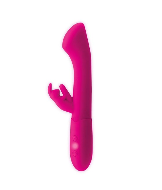 Cotton Vibrador Punto G y Conejito USB Silicona Fuchsia