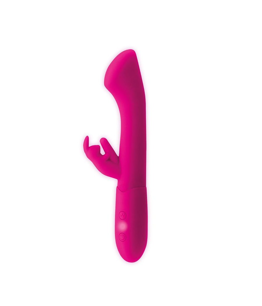 Cotton Vibrador Punto G y Conejito USB Silicona Fuchsia