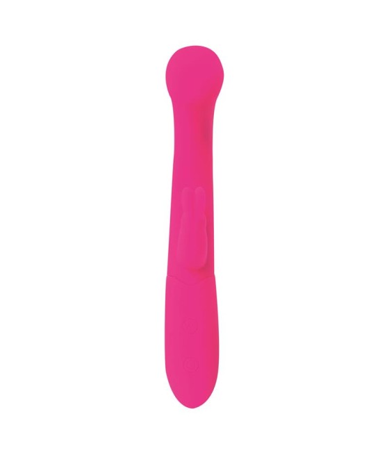 Cotton Vibrador Punto G y Conejito USB Silicona Fuchsia