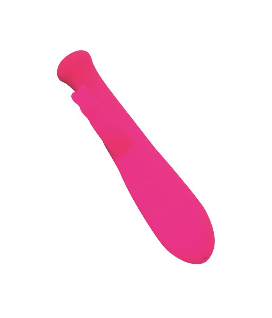 Cotton Vibrador Punto G y Conejito USB Silicona Fuchsia