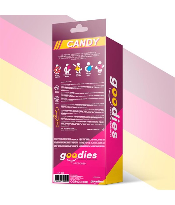 Candy Vibrador con Conejito Punto G USB Silicona Fucshia