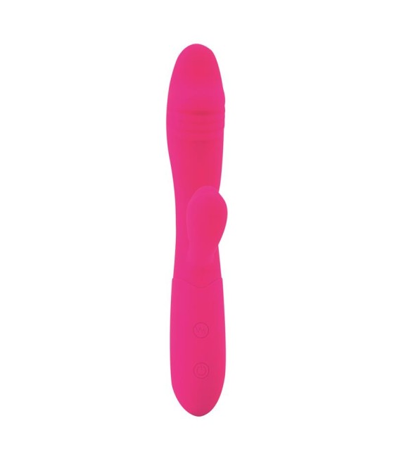 Candy Vibrador con Conejito Punto G USB Silicona Fucshia