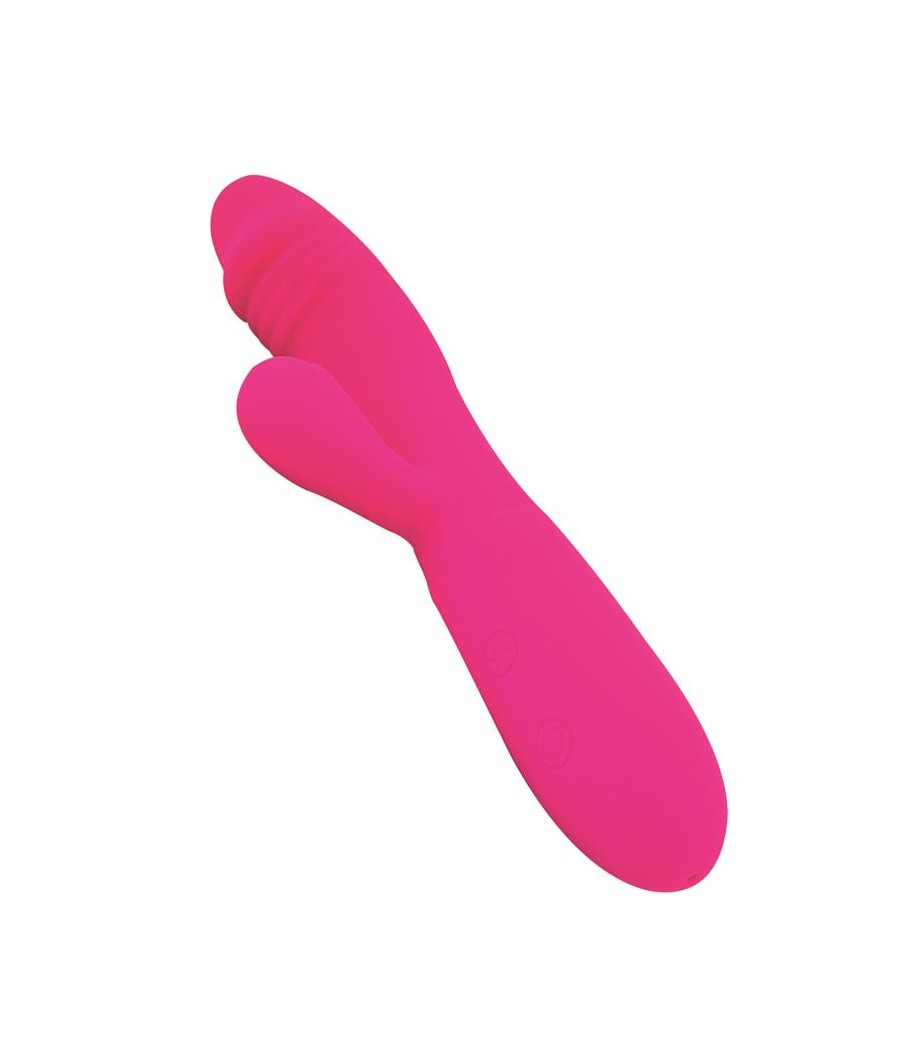 Candy Vibrador con Conejito Punto G USB Silicona Fucshia