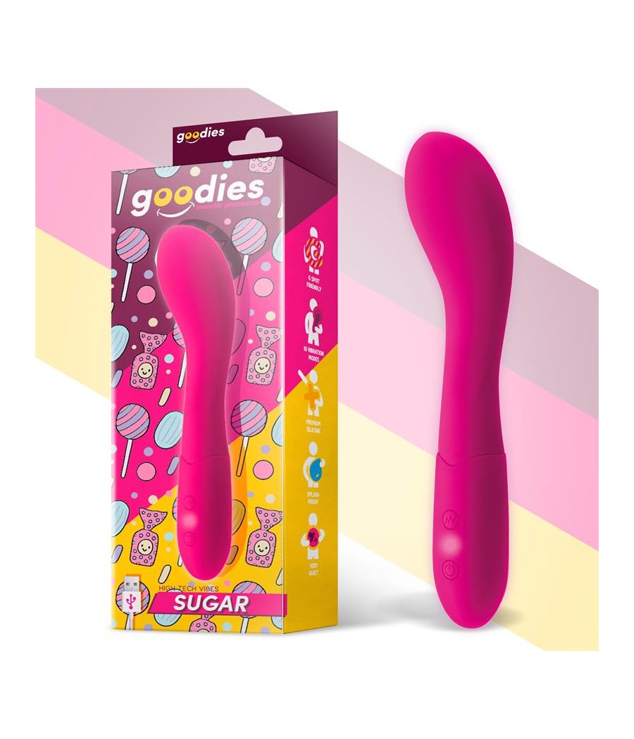 Sugar Vibrador Punto G USB Silicona Fushsia