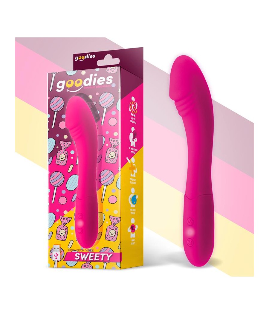 Sweety Vibrador Punto G USB Silicona Fuchsia