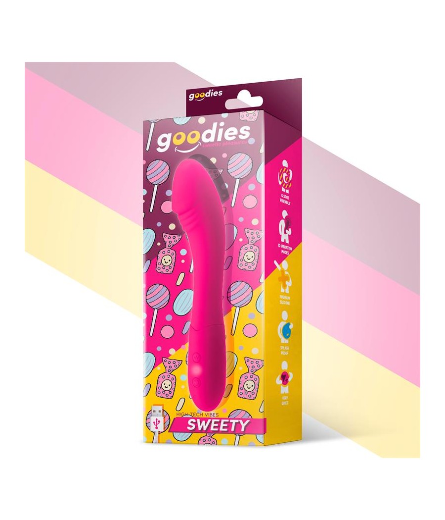 Sweety Vibrador Punto G USB Silicona Fuchsia