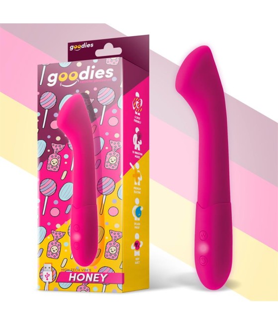 Honey Vibrador Punto G Silicona USB Fuchsia