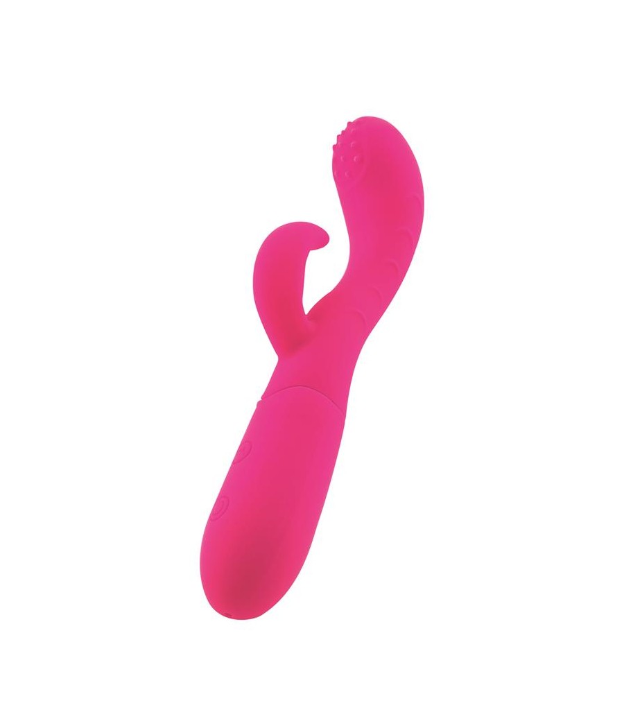 Cakey Vibrador Punto G y Conejito USB Silicona Fuchsia