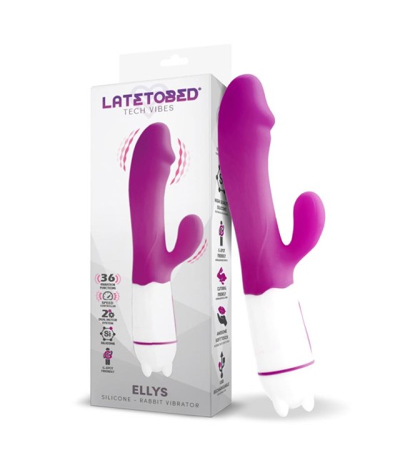 Ellys Vibrador USB 36 Funciones Silicona Purpura