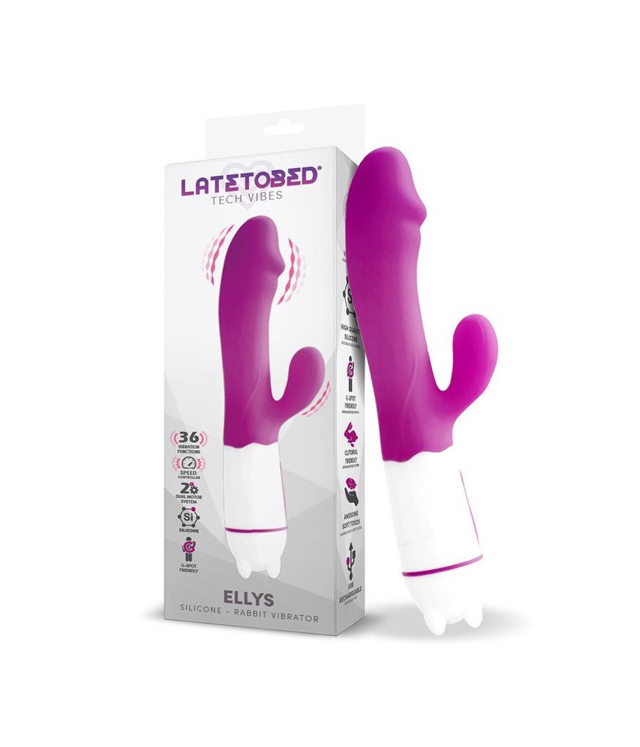 Ellys Vibrador USB 36 Funciones Silicona Purpura