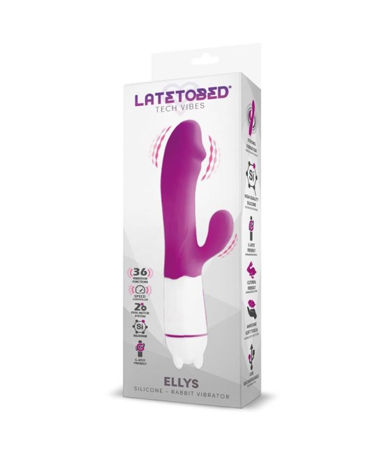 Ellys Vibrador USB 36 Funciones Silicona Purpura