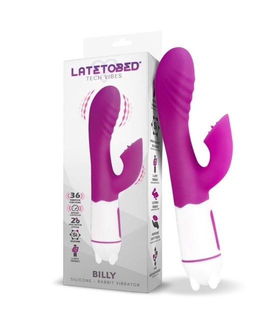 Billy Vibrador USB 36 Funciones Silicona Purpura