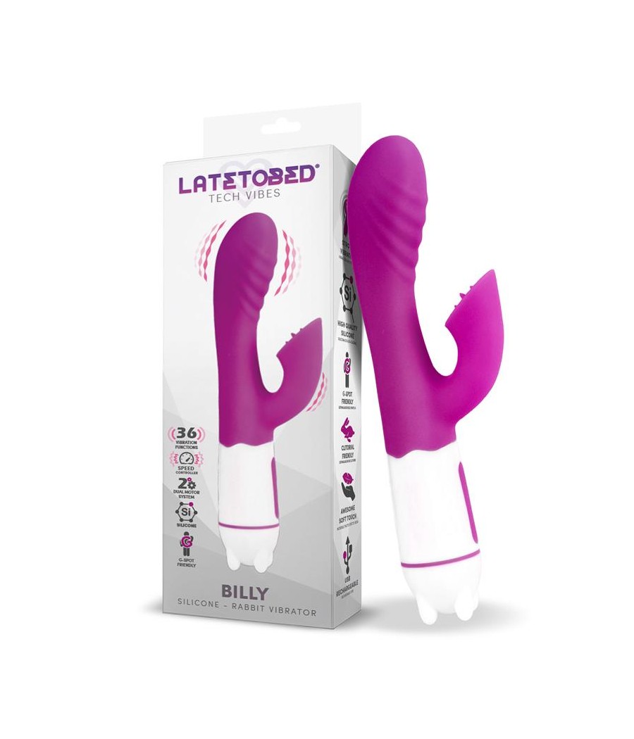 Billy Vibrador USB 36 Funciones Silicona Purpura