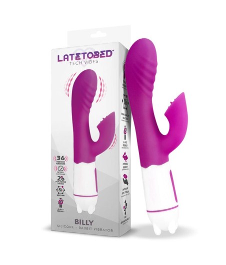 Billy Vibrador USB 36 Funciones Silicona Púrpura