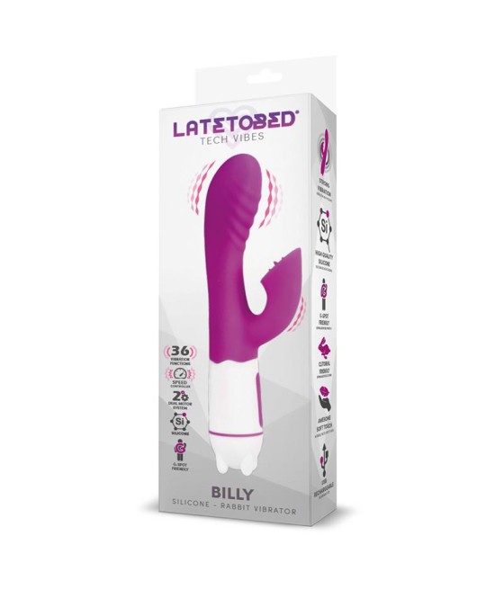 Billy Vibrador USB 36 Funciones Silicona Purpura