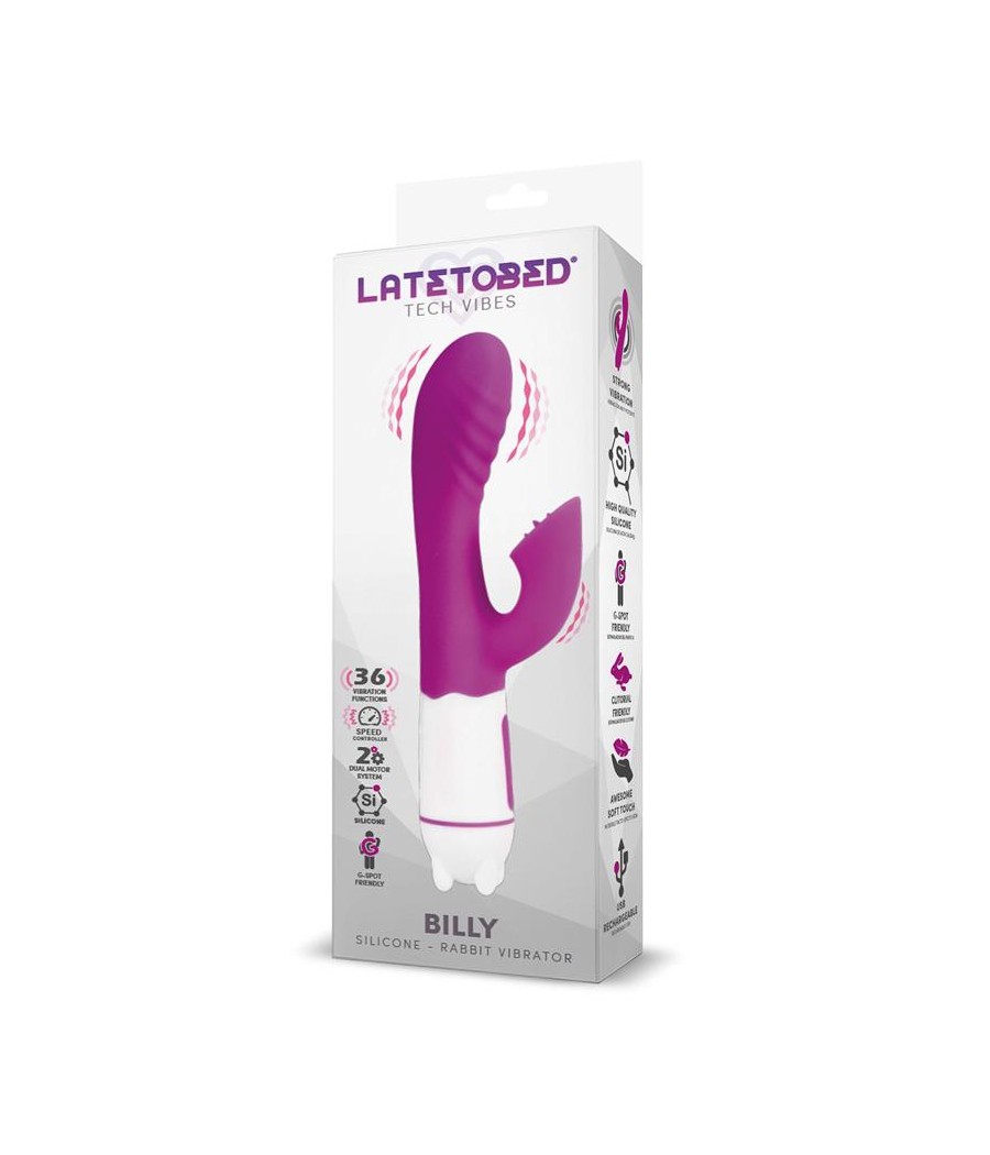 Billy Vibrador USB 36 Funciones Silicona Purpura