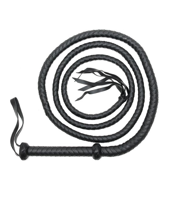 Latigo Trenzado Cuero Negro 250 cm