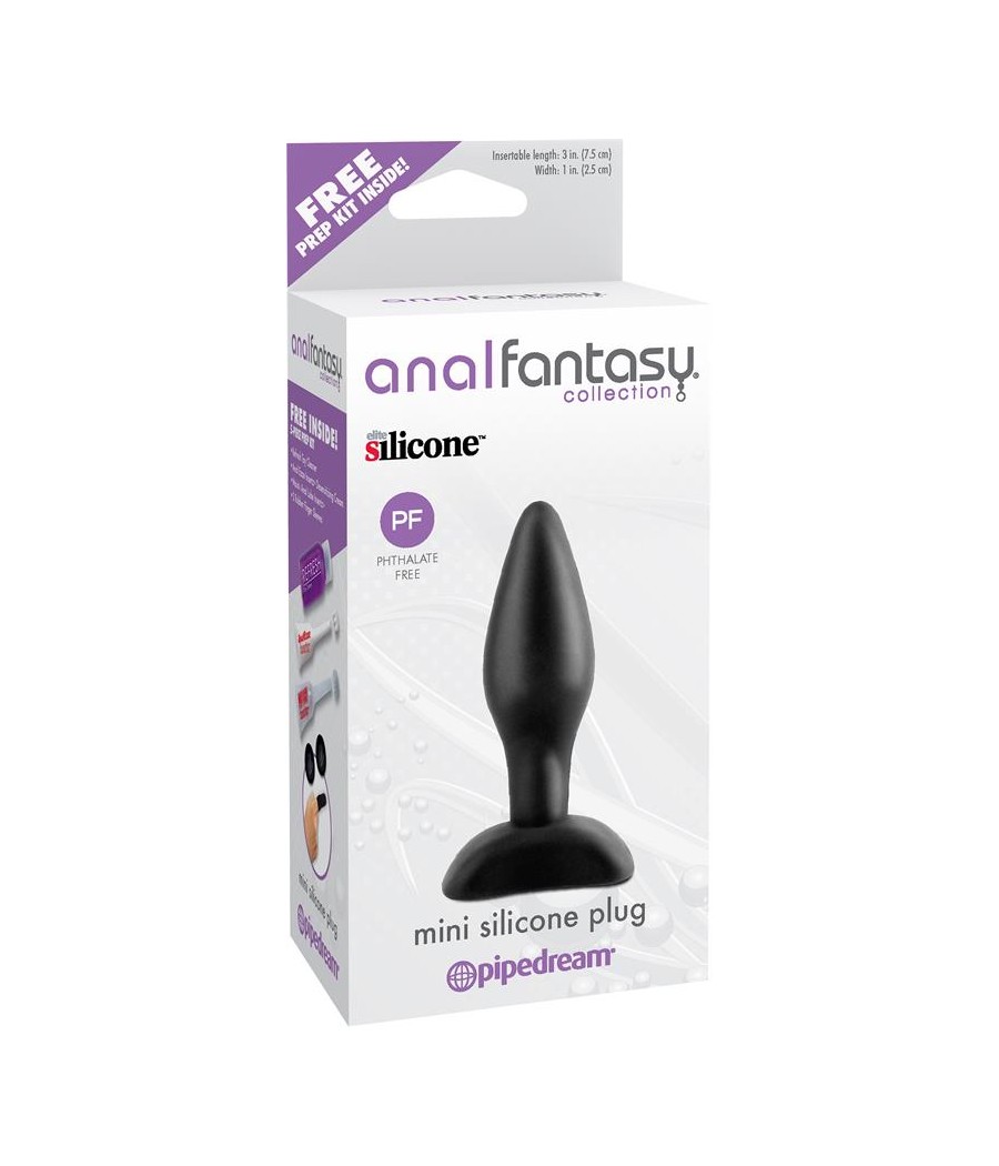 Plug Anal Mini Silicona Color Negro