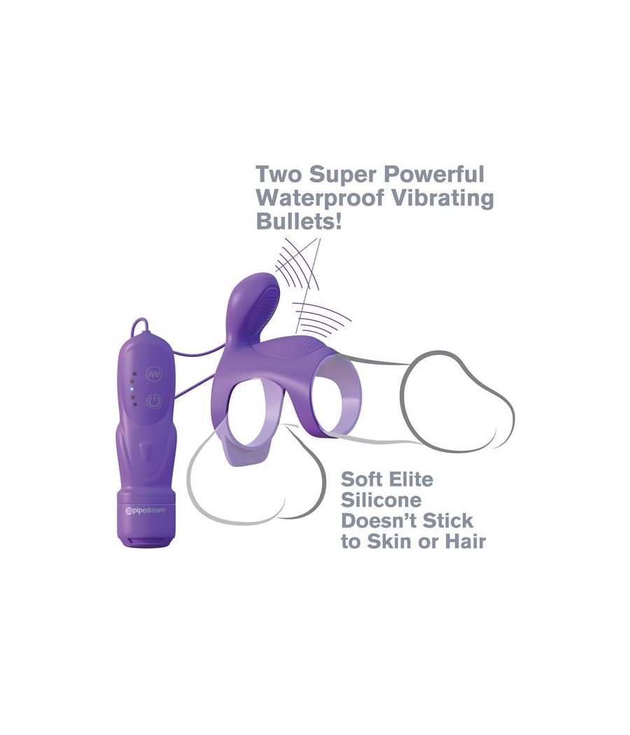 Fantasy C Ringz Anillo Vibrador para Parejas Ultimate Cage Purpura